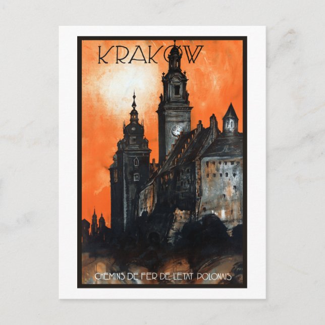 Carte Postale Vintage Cracovie Pologne Voyage (Devant)