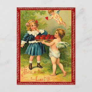 Carte postale vintage Cupid Valentine