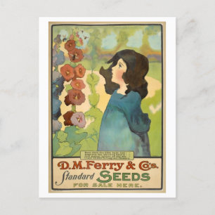 Carte Postale Vintage D. M. Ferry & Co. Semences Annonce