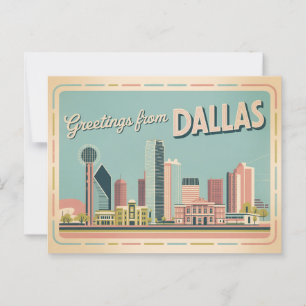 Carte postale vintage Dallas   Salutations de Dall