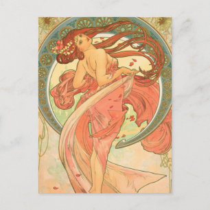 Carte Postale Vintage dance by Alphonse Mucha