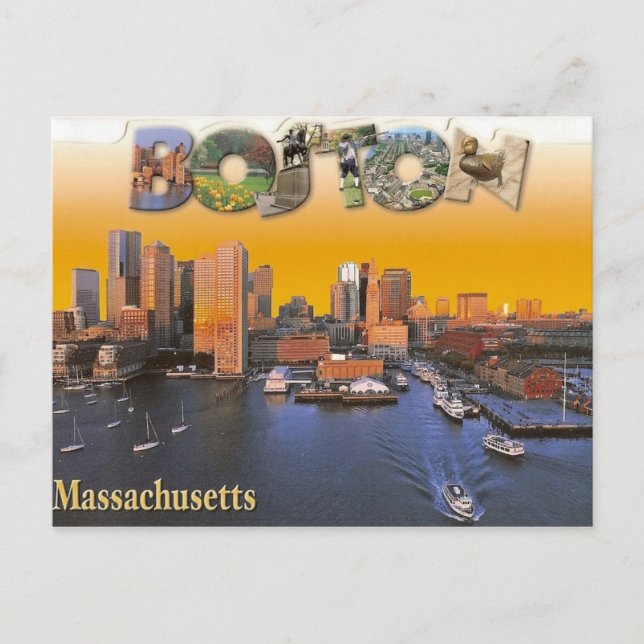 Carte postale Vintage de Boston (Devant)