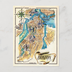 Carte postale vintage de Boston