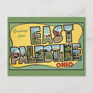 Carte postale vintage de East Palestine Ohio