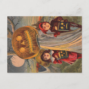 Carte postale vintage de faire-part d'enfants de