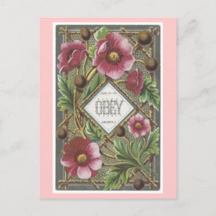 Carte postale vintage de fleurs victoriennes