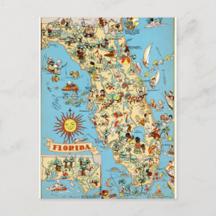 Carte postale Vintage de Floride