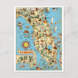 Carte postale Vintage de Floride