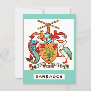 Carte postale vintage de la Barbade
