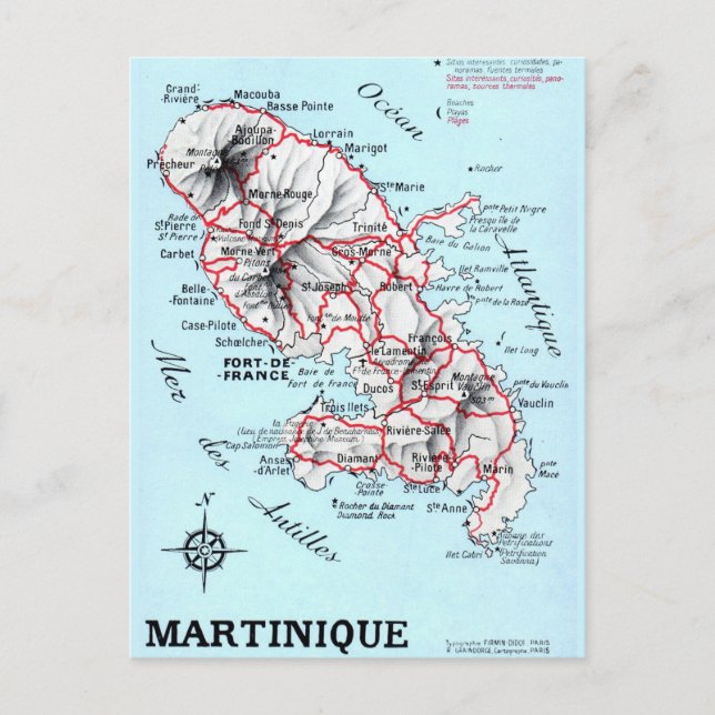 Carte postale vintage de la Martinique (Devant)