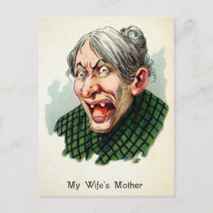 Carte postale vintage de la mère de ma femme