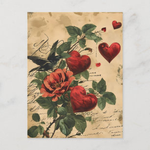 Carte postale vintage de la Saint Valentin