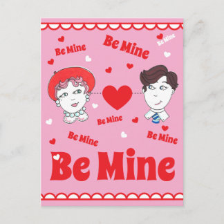 Carte postale vintage de la Saint-Valentin, Sois m
