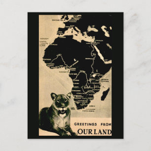 Carte postale vintage de l'Afrique