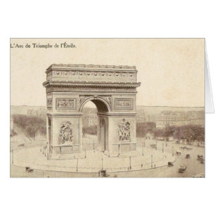 Carte postale vintage de l'Arc de Triomphe de