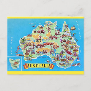 Carte postale vintage de l'Australie
