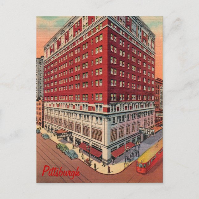 Carte postale Vintage de l'hôtel Roosevelt (Devant)
