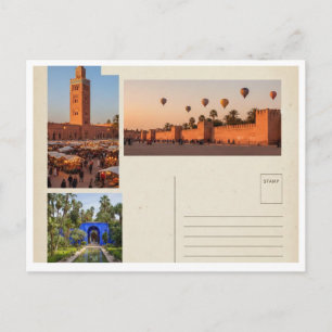 Carte postale vintage de Marrakech Maroc voyage