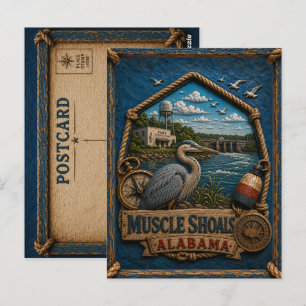 Carte postale vintage de Muscle Shoals Alabama