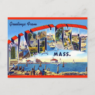 Carte postale vintage de Nantucket MA