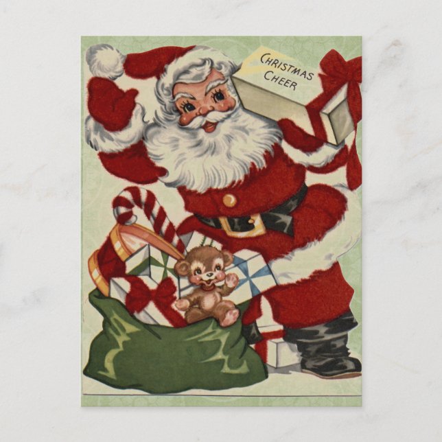 Carte postale vintage de Noël (Devant)