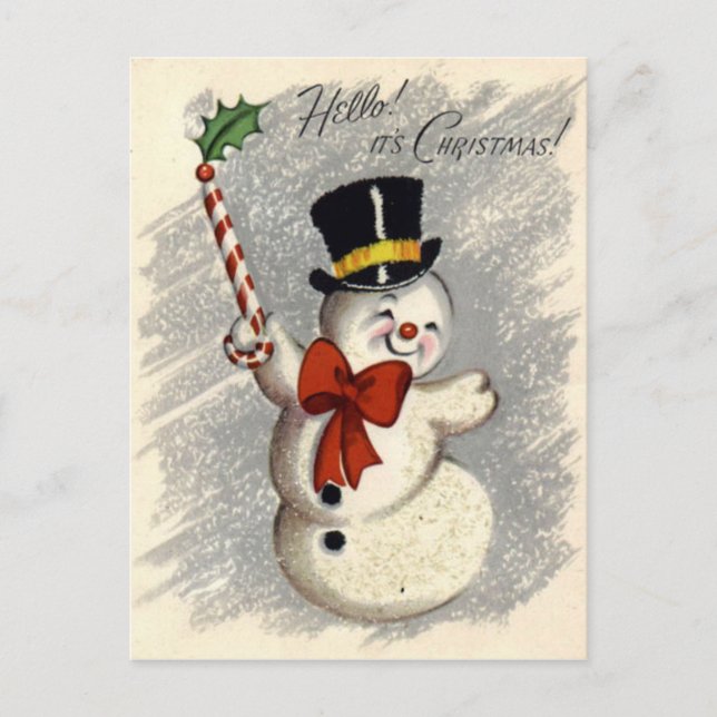 Carte postale vintage de Noël (Devant)