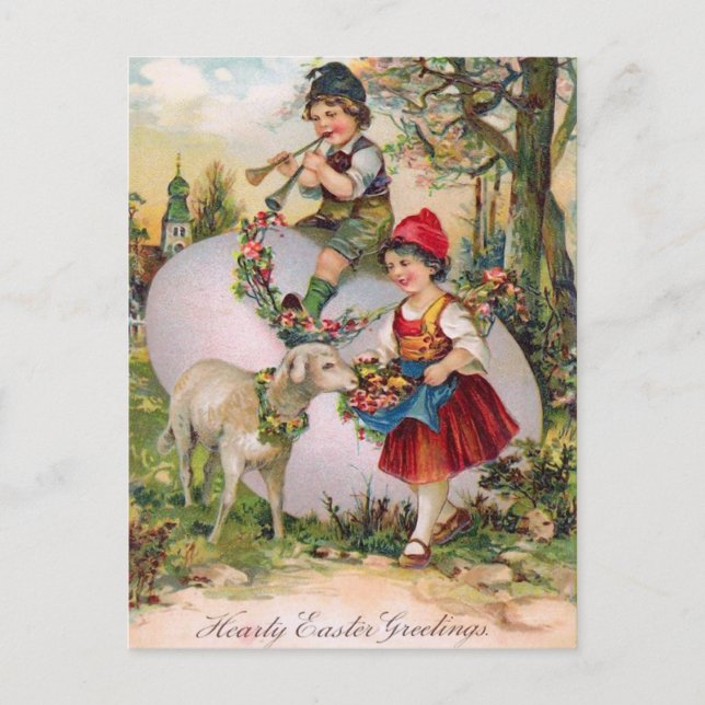 Carte postale vintage de Pâques (Devant)