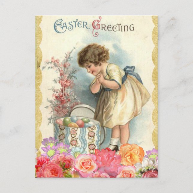  Carte postale Vintage de Pâques (Devant)