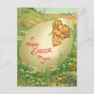 Carte postale vintage de Pâques