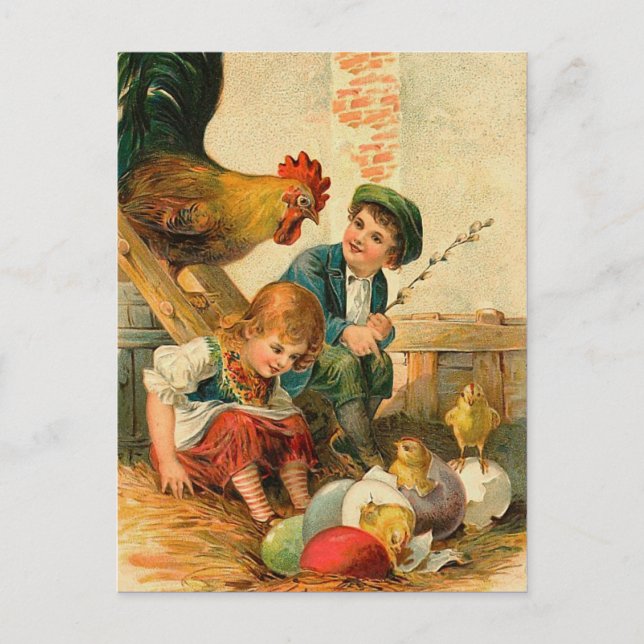 Carte postale vintage de Pâques (Devant)