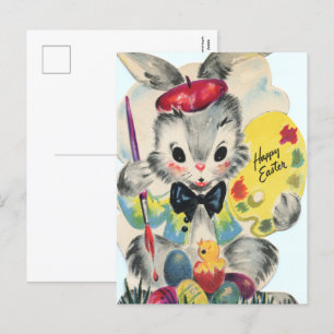 Carte postale vintage de Pâques retro