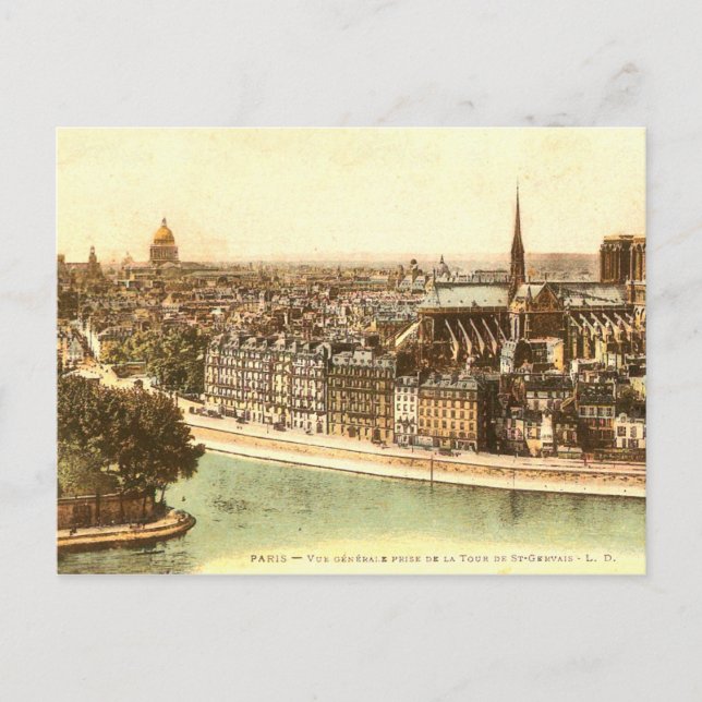 Carte postale vintage de Paris (Devant)