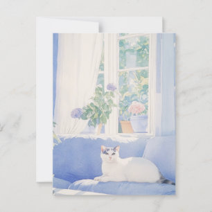 Carte postale vintage de peinture à l'aquarelle de