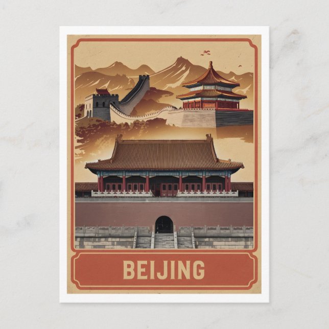 Carte Postale Vintage de Pékin (Devant)