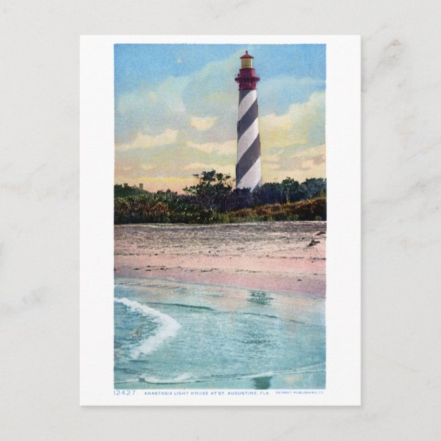 Carte postale vintage de phare d'Anastasia (Devant)
