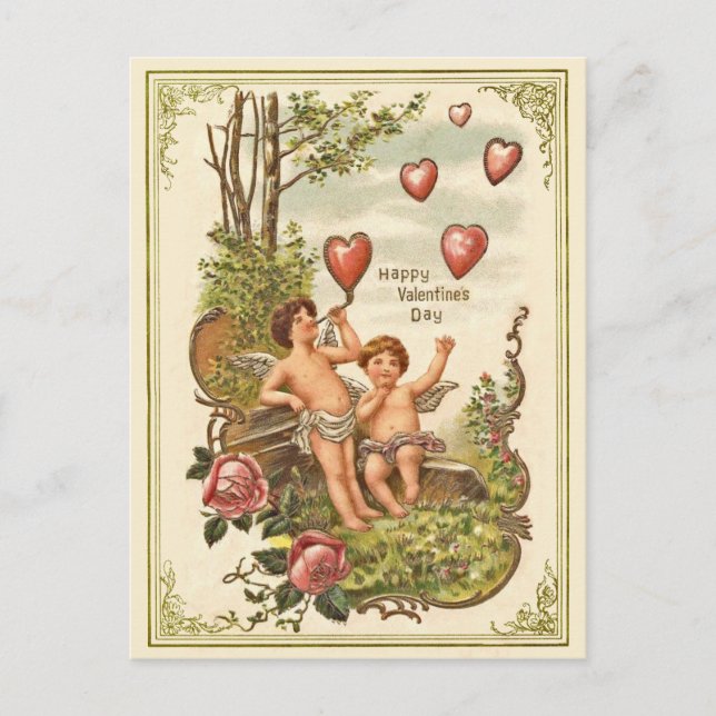 Carte postale vintage de Saint-Valentin (Devant)