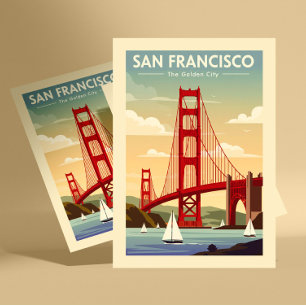 Carte Postale Vintage de San Francisco