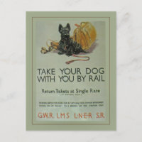 Carte postale vintage de Scottie de British Rail