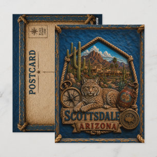 Carte postale vintage de Scottsdale Arizona