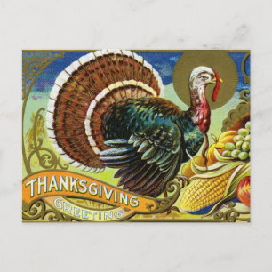 Carte postale vintage de Thanksgiving