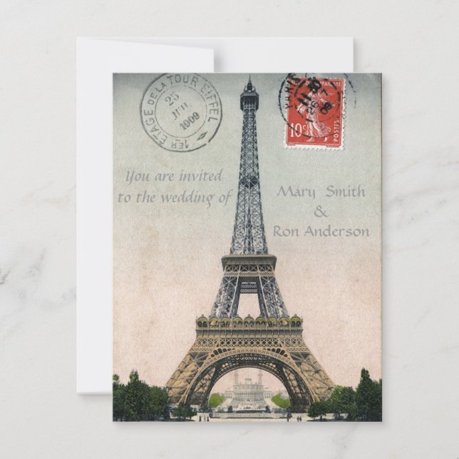 Carte postale vintage de Tour Eiffel (Devant)