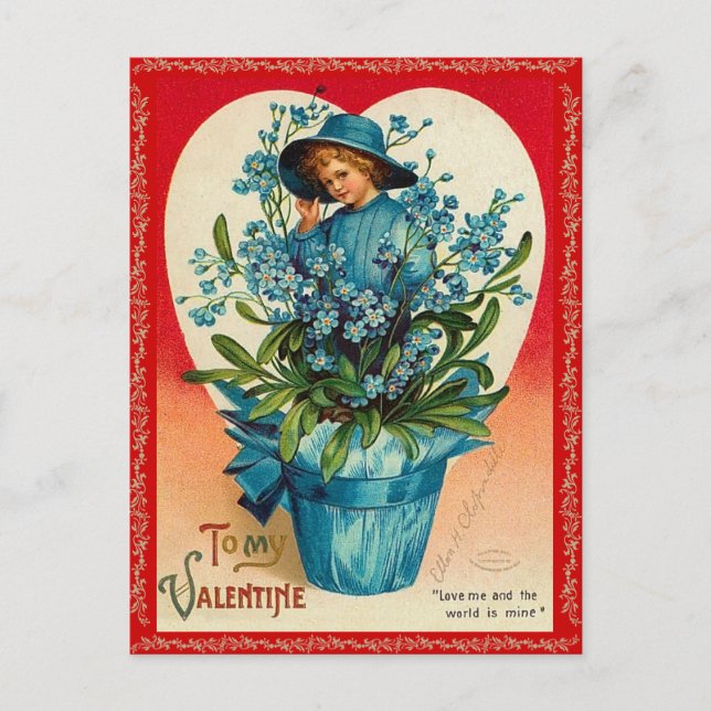 Carte postale vintage de Valentine (Devant)