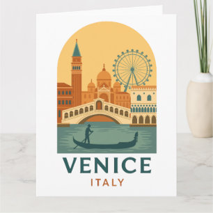 Carte postale vintage de Venise – Art de voyage ré