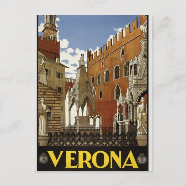 Carte postale vintage de Vérone (Devant)