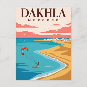 Carte postale vintage de voyage Dakhla Maroc