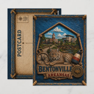 Carte postale vintage de voyage de Bentonville Ark
