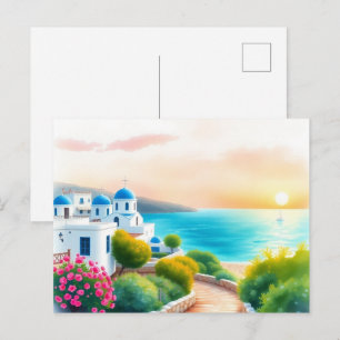 Carte postale vintage de voyage en Grèce