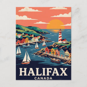 Carte postale vintage de voyage Halifax Canada