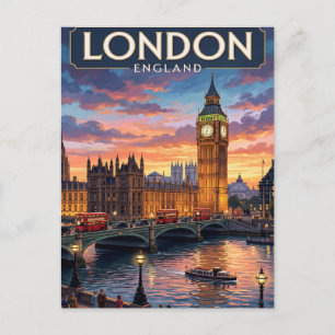 Carte postale vintage de voyage Londres