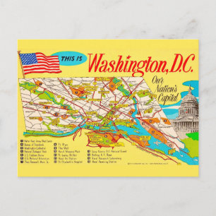 Carte postale vintage de Washington DC